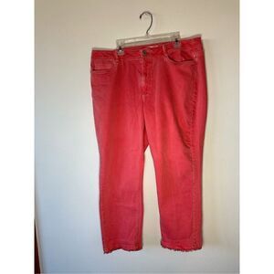 J. Jill Authentic Fit women’s pink cropped jeans size 12.  #24-1195